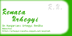 renata urhegyi business card